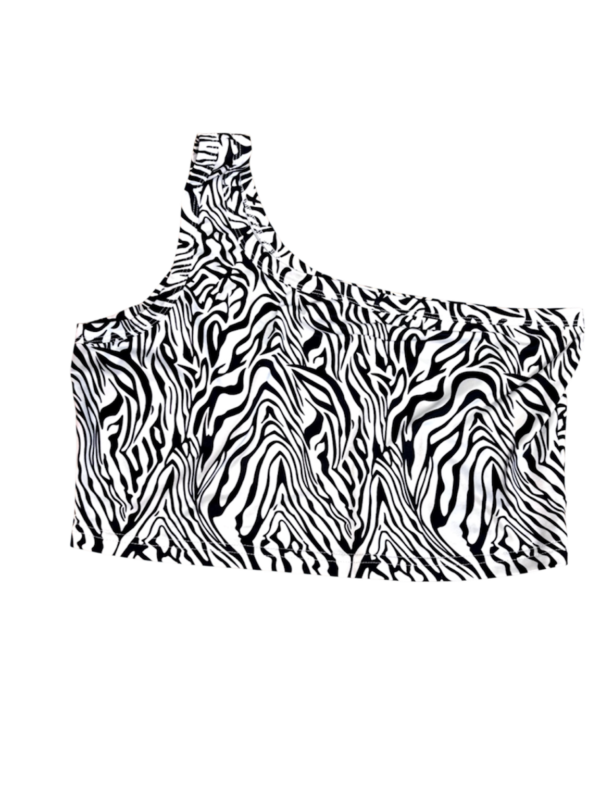 Sebramustriga ühe õlaga topp - EU 40/42