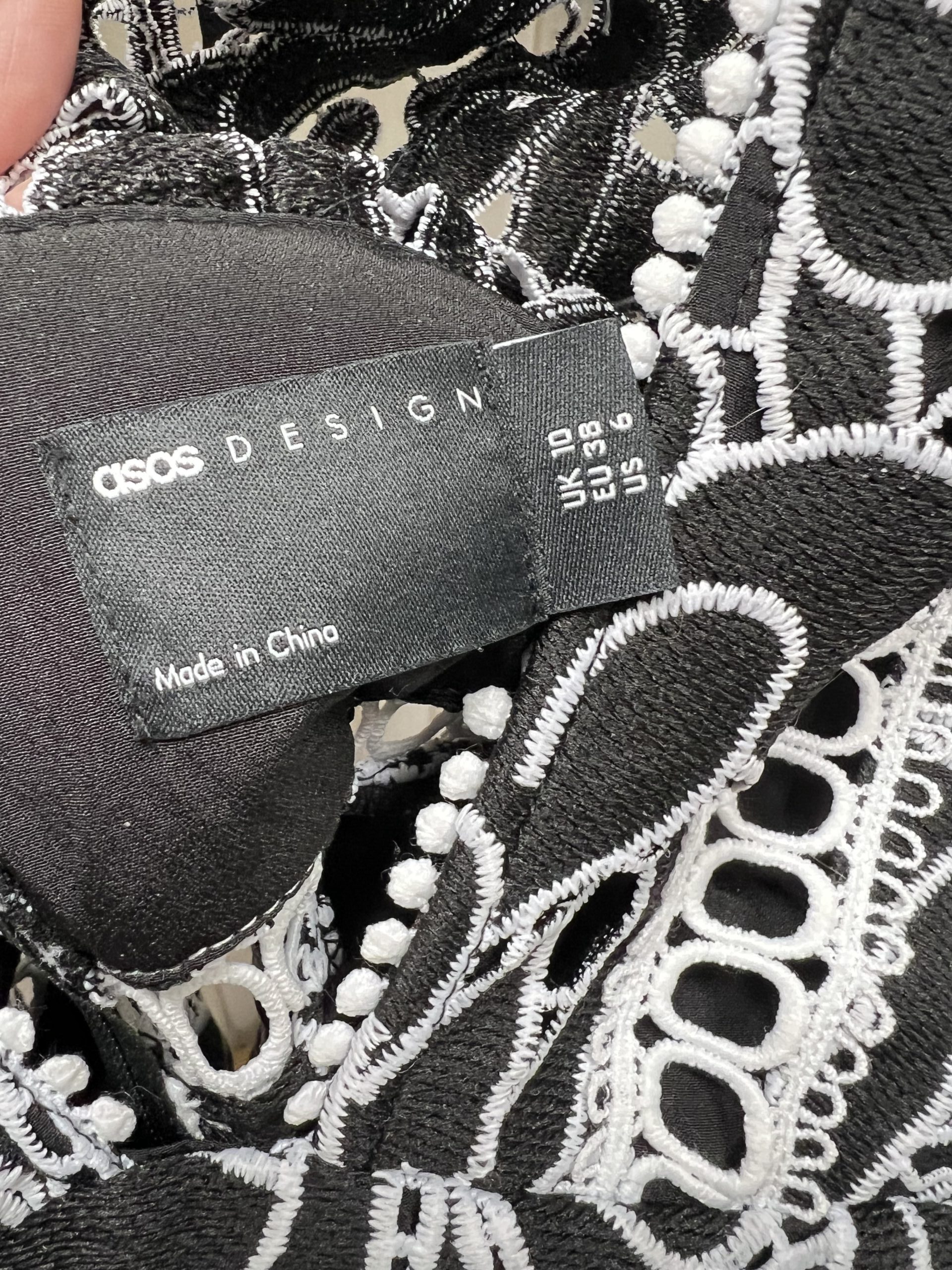 ASOS DESIGN must pitskleit valge tikandiga - EU 38 - Image 4