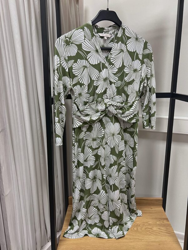 Rocha John Rocha roheline mustriga midikleit - EU 40